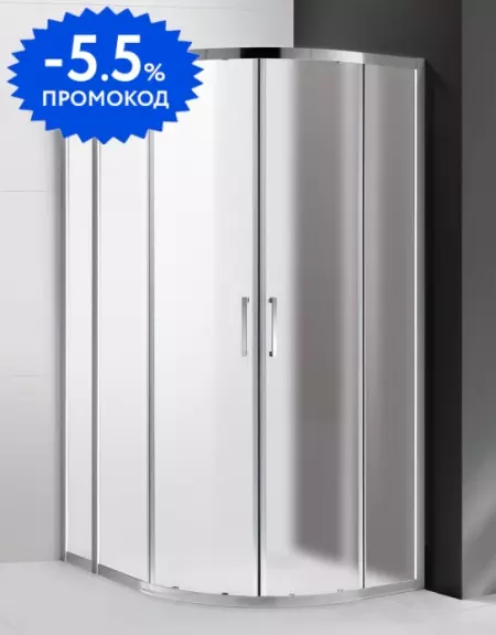 

Душевой угол-ограждение «Cezares» MOLVENO-RH-2-110/90-P-Cr 110/90 матовый/хром без поддона универсальный