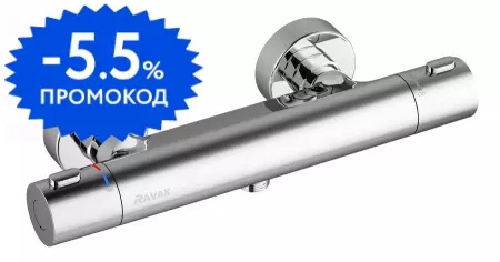 

Смеситель для душа «Ravak» Termo 300 TE 033.00/150 с термостатом хром