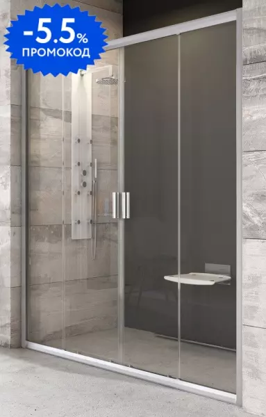 

Душевая дверь «Ravak» Blix BLDP4 150/190 Transparent/сатин