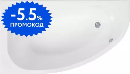 

Ванна акриловая «Aquanet» Mia 140/80 с каркасом без сифона белая левая