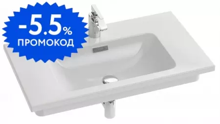 

Раковина «Jacob Delafon» Vox 80/46 EXAE112-Z-00 фарфоровая белая
