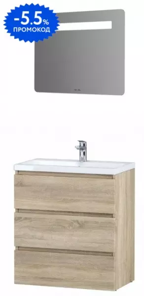 

Мебель для ванной «Am.Pm» Gem S 60 дуб