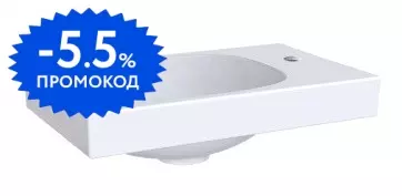 

Раковина «Geberit» Acanto 40/25 фарфоровая белая правая