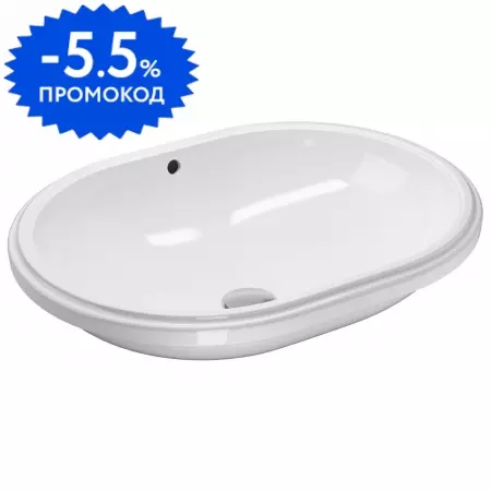 

Раковина «Geberit» Variform 62/49 500.756.01.2 фарфоровая белая