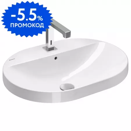 

Раковина «Geberit» Variform 60/45 500.732.01.2 фарфоровая белая