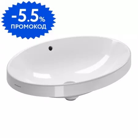 

Раковина «Geberit» Variform 55/40 500.716.01.2 фарфоровая белая