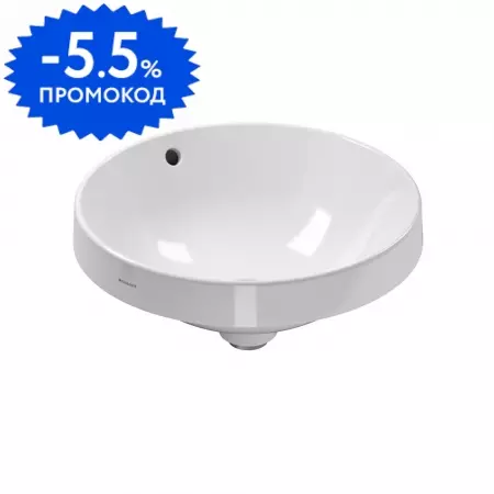 

Раковина «Geberit» Variform 40/40 500.700.01.2 фарфоровая белая