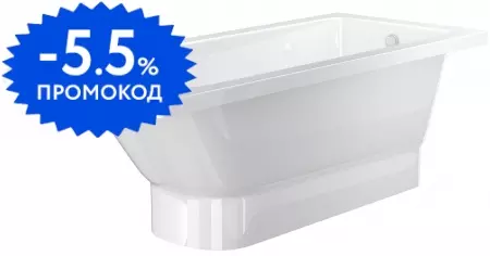 

Ванна из литьевого мрамора «Фэма» Виктория 170/70 на подиуме без сифона белая