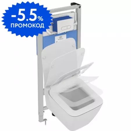 

Комплект инсталляция с унитазом, крышкой и кнопкой смыва «Ideal Standard» Prosys Strada II P387001 белый