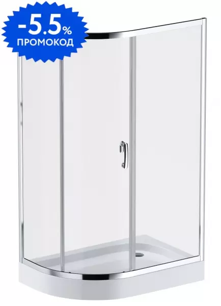 

Душевой угол-ограждение «Am.Pm» Like W83G-302U120CT 120/80 прозрачный/хром без поддона универсальный