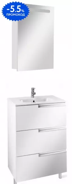 

Мебель для ванной «Roca» Victoria Nord Ice Edition 60 белая глянцевая