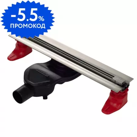 

Душевой лоток «Berges Wasserhaus» Super Slim 400 боковой выпуск матовый хром