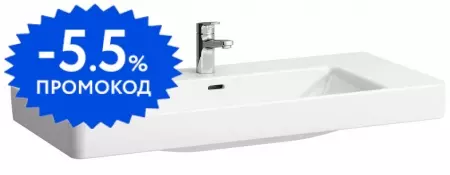 

Раковина «Laufen» Pro 105/46 8.1396.6.000.104.1 фарфоровая белая