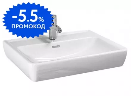

Раковина «Laufen» Pro 65/48 8.1895.3.000.104.1 фарфоровая белая