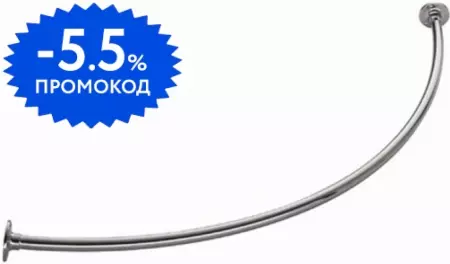 

Карниз для ванной «Aquatek» Аякс 170/110 на стену хром