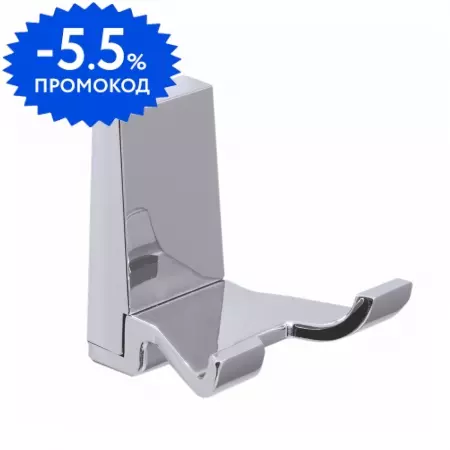 

Двойной крючок «WasserKRAFT» Lopau K-6023D на стену хром