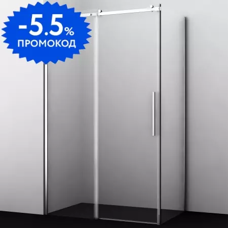 

Душевой угол-ограждение «WasserKRAFT» Dinkel 58R35 140/80 прозрачный/хром без поддона универсальный