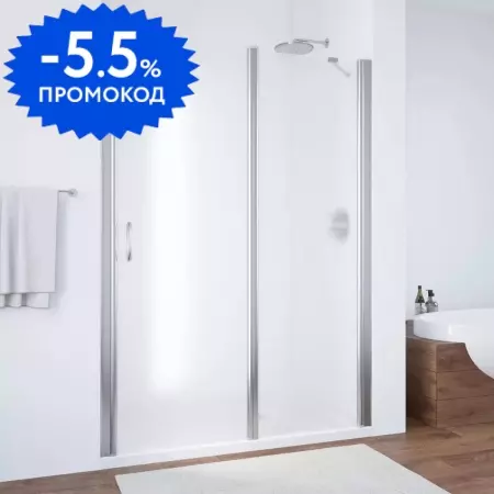 

Душевая дверь «Vegas Glass» EP-F-1 150/189 сатин/глянцевый хром правая