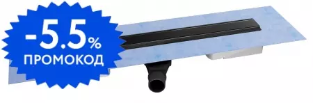 

Душевой лоток «Berges Wasserhaus» B1 Keramik 700 095118 боковой выпуск чёрный матовый/под плитку