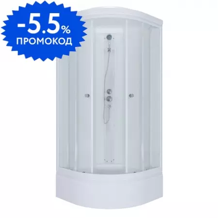 

Душевая кабина «Triton» Ультра ДН4 100/100 средний поддон прозрачная/белая