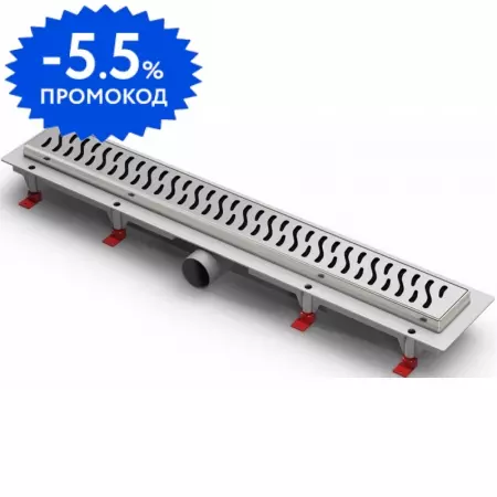 

Душевой лоток «Azario» D40 Harmony 750 c рамкой из нерж.стали AZ-CH 750 HN боковой выпуск хром