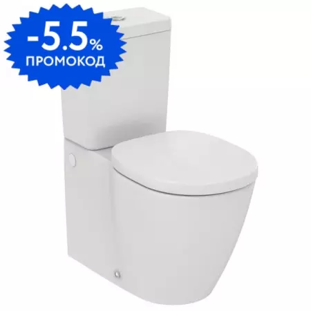 

Унитаз компакт безободковый «Ideal Standard» Connect AquaBlade E039701/E797001 (E712801) белый с сиденьем дюропласт белое