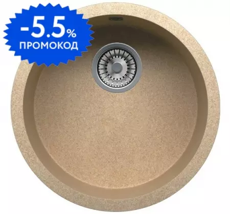 

Мойка для кухни «Tolero» Classic R-104 №101 44 искусственный камень бежевая