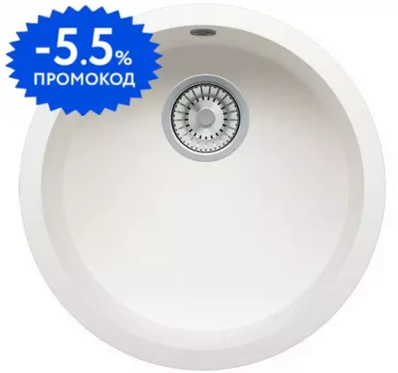 

Мойка для кухни «Tolero» Classic R-104 №923 44 искусственный камень белая