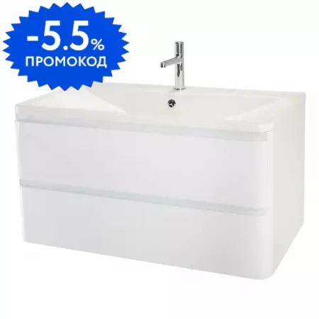 

Тумба с раковиной «Belbagno» Albano 80 (BB800/455-LV-MR-ALR) подвесная Bianco Lucido