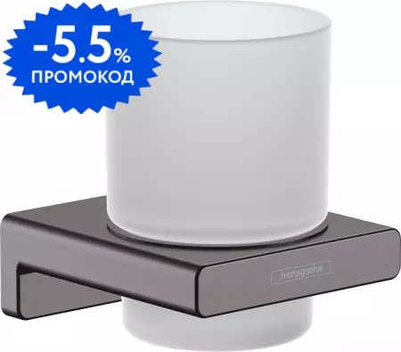 

Стакан для зубных щёток «Hansgrohe» AddStoris 41749340 на стену шлифованный чёрный хром