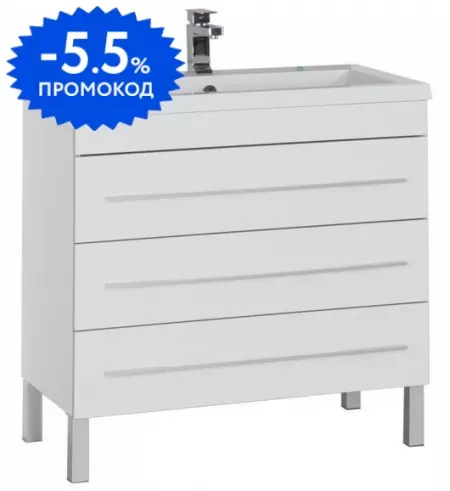 

Тумба с раковиной «Aquanet» Верона 90 с 3 ящиками (Note 90) белая