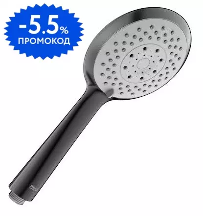 

Ручная лейка «Roca» Sensum Round 75B1107NM0 чёрная