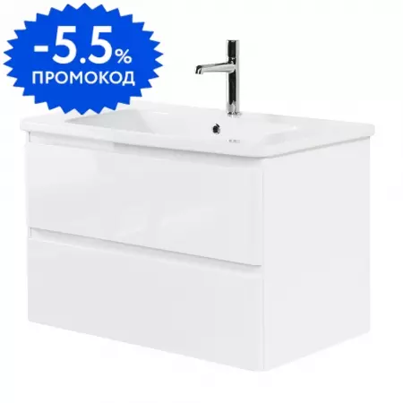 

Тумба с раковиной «Belbagno» Albano-cer 80 (12080-KL) подвесная Bianco Lucido
