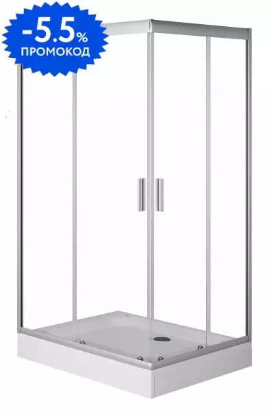 

Душевой угол-ограждение «Am.Pm» Gem W90G-404-120280-MT 120/80 прозрачный/матовый хром без поддона универсальный