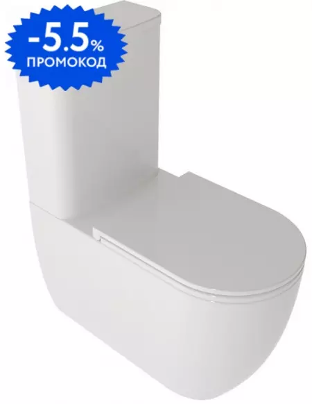 

Унитаз компакт безободковый «GSG» Like LKMBL000P/LKCIMBL000 (LKCOPRSLTICRCN000) белый/глянец с сиденьем дюропласт с микролифтом