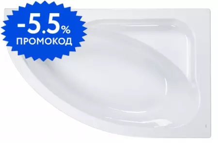 

Ванна акриловая «Roca» Welna 160/100 без опор без сифона белая правая