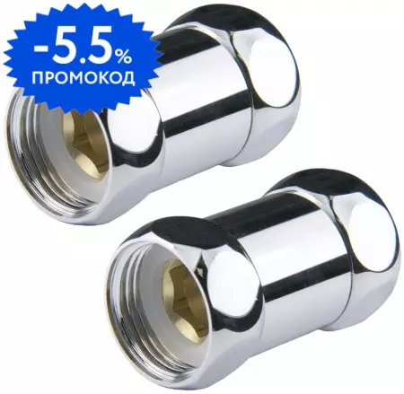 

Прямое соединение «Point» PN00001 1"х1" гайка/гайка 2 шт. хром