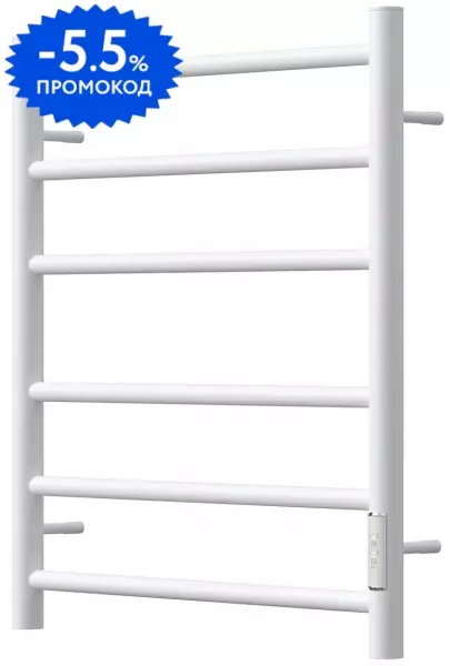 

Электрический полотенцесушитель «Point» PN10856W П6 50/60 белый правый