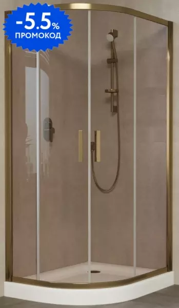 

Душевой угол-ограждение «Vegas Glass» ZS-F Tur Novo 90/80 бронза/бронза без поддона универсальный