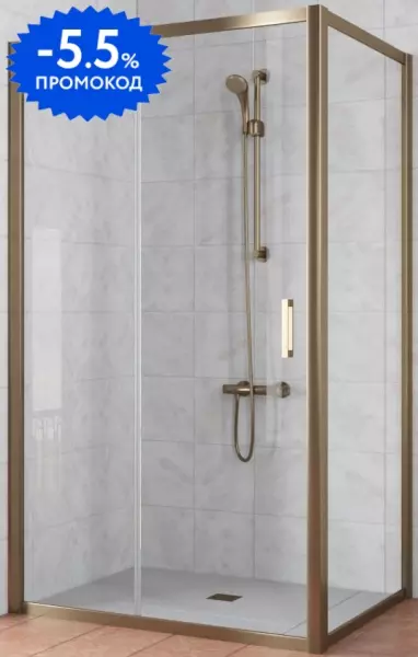 

Душевой угол-ограждение «Vegas Glass» ZP+ZPV Tur Novo 105/70 прозрачный/бронза без поддона универсальный