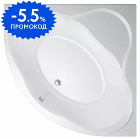 

Ванна акриловая «Triton» Грация 140/140 обрезанная без опор без сифона белая