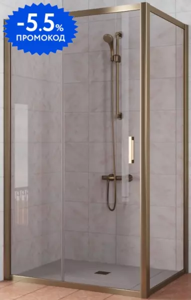 

Душевой угол-ограждение «Vegas Glass» ZP+ZPV Tur Novo 150/90 бронза/бронза без поддона универсальный