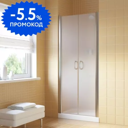 

Душевая дверь «Vegas Glass» E2P Lux 85/199,5 сатин/глянцевый хром универсальная