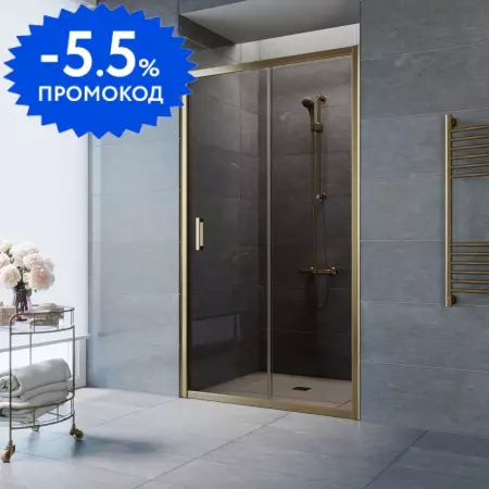 

Душевая дверь «Vegas Glass» ZP Tur Novo 160/200 бронза/бронза универсальная