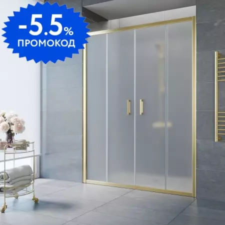 

Душевая дверь «Vegas Glass» Z2P Tur Novo 200/200 сатин/глянцевое золото универсальная