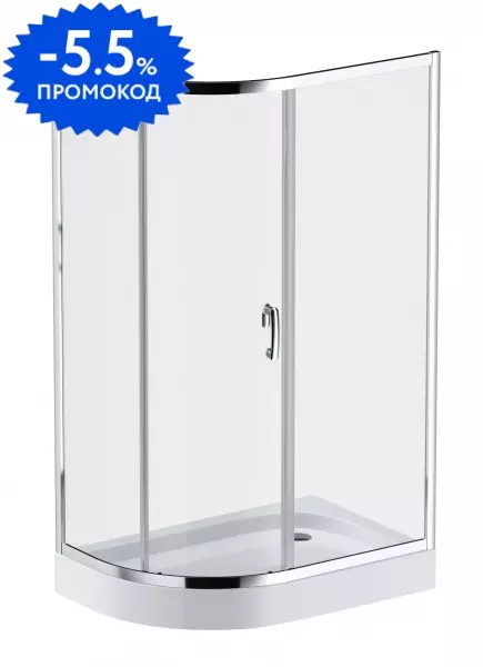 

Душевой угол-ограждение «Am.Pm» Like Solo Slide W83G-302U120CT64 120/80 прозрачный/хром без поддона универсальный