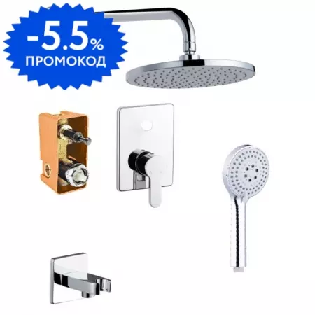 

Душевая система «Azario» Tevis AZ15490721 хром