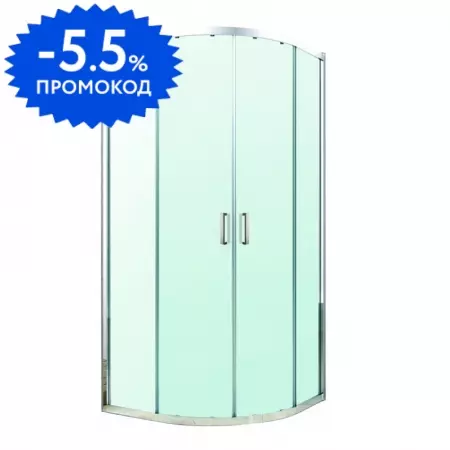 

Душевой угол-ограждение «Berges Wasserhaus» Solo R 100/100 четверть круга прозрачный/хром без поддона