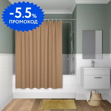 

Штора для ванной «Iddis» Decor D27P218i11 180/200 светло-коричневая