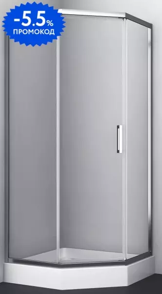 

Душевой угол-ограждение «WasserKRAFT» Naab 86S11 90/90 прозрачный/хром без поддона универсальный